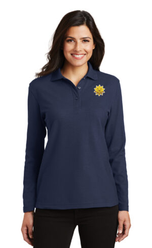 Port Authority Ladies Silk Touch Long Sleeve Polo